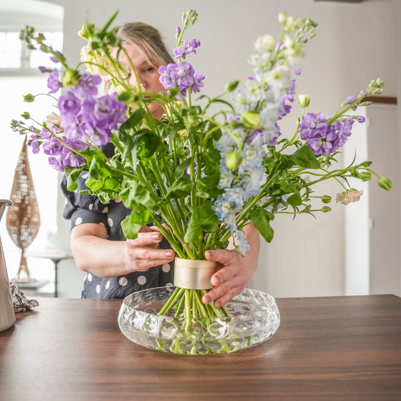 Hanataba Champagne Gold boekettwister met zijn elegante gouden afwerking voor stijlvolle arrangementen